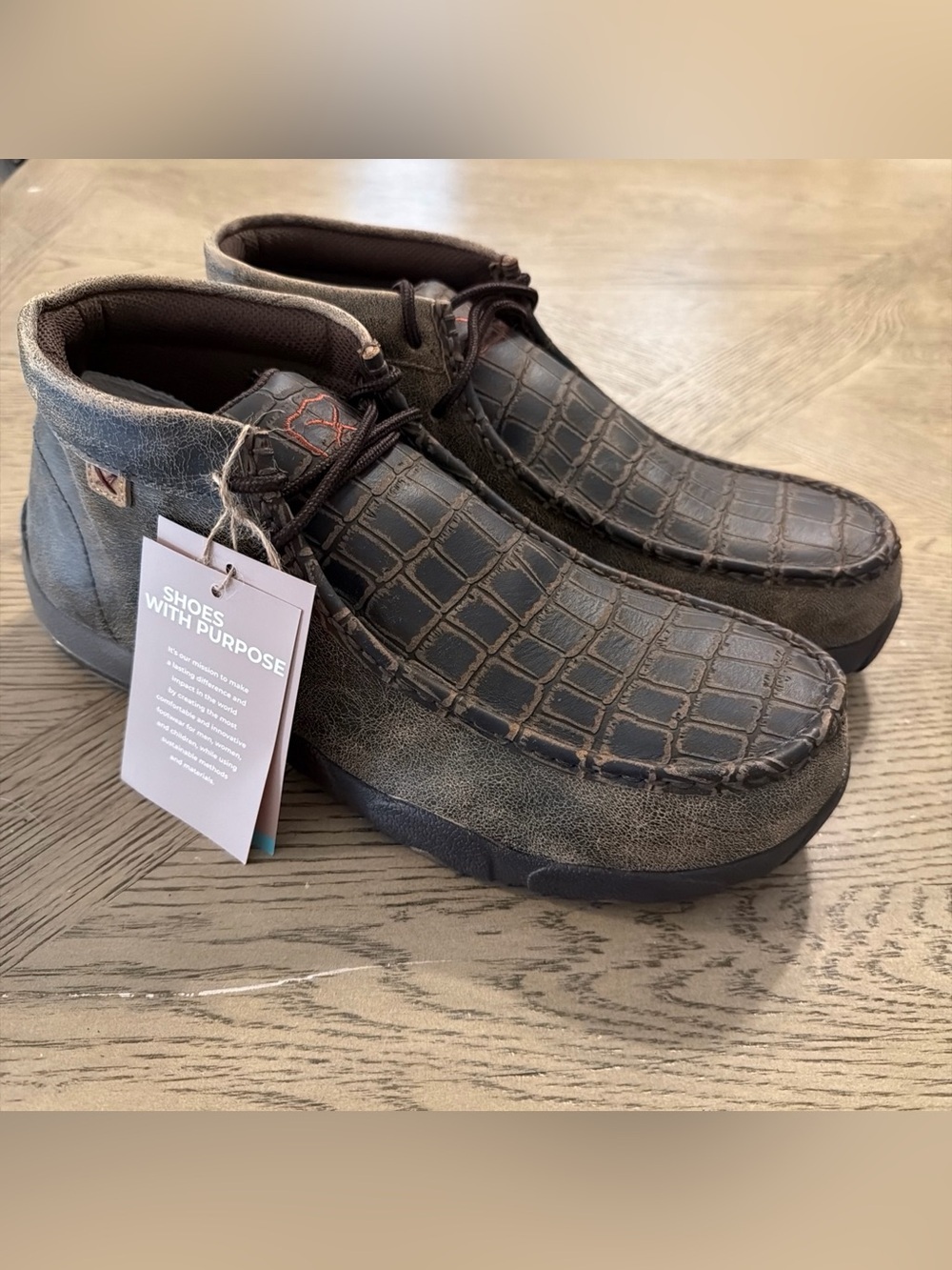 Twisted X Chukka Driving Moc Bomber Mens Size 9.5W ALLOY TOE
